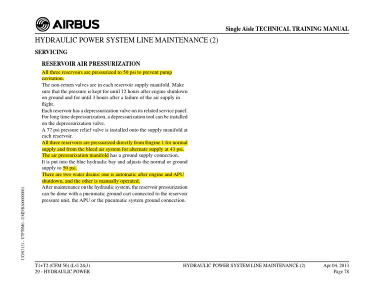 Hydraulic Power System Maintenance Guide | PDF | Valve | Gases