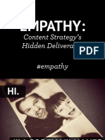 Empathy:: Content Strategy's Hidden Deliverable #Empathy