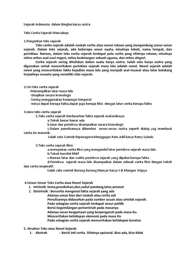 Teks Sejarah Pembelajaran Online