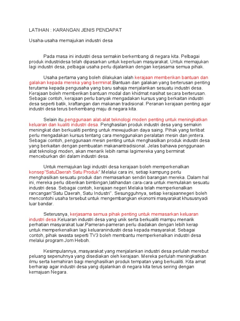 Contoh Karangan Pdf