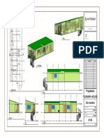 Planos arquitectónicos de edificio de oficinas de 3 plantas con medidas y detalles