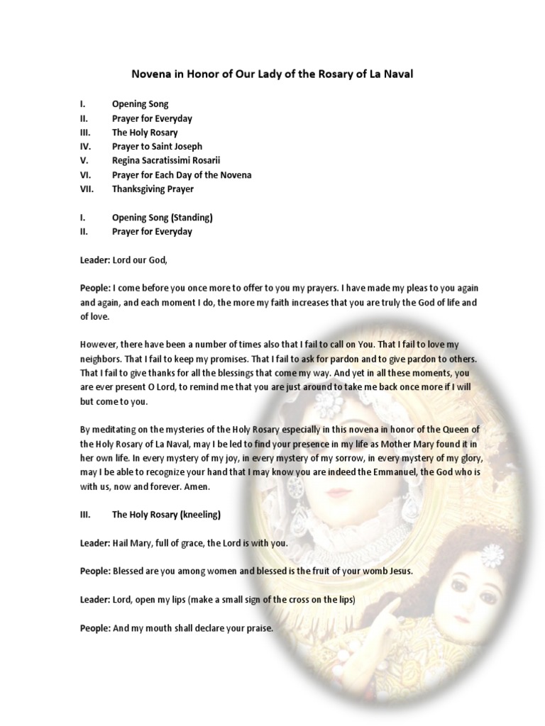Novena for Our Lady of the Rosary | PDF | Rosary | Mary, Mother Of Jesus