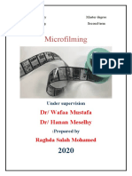 Microfilming: DR/ Wafaa Mustafa DR/ Hanan Meselhy