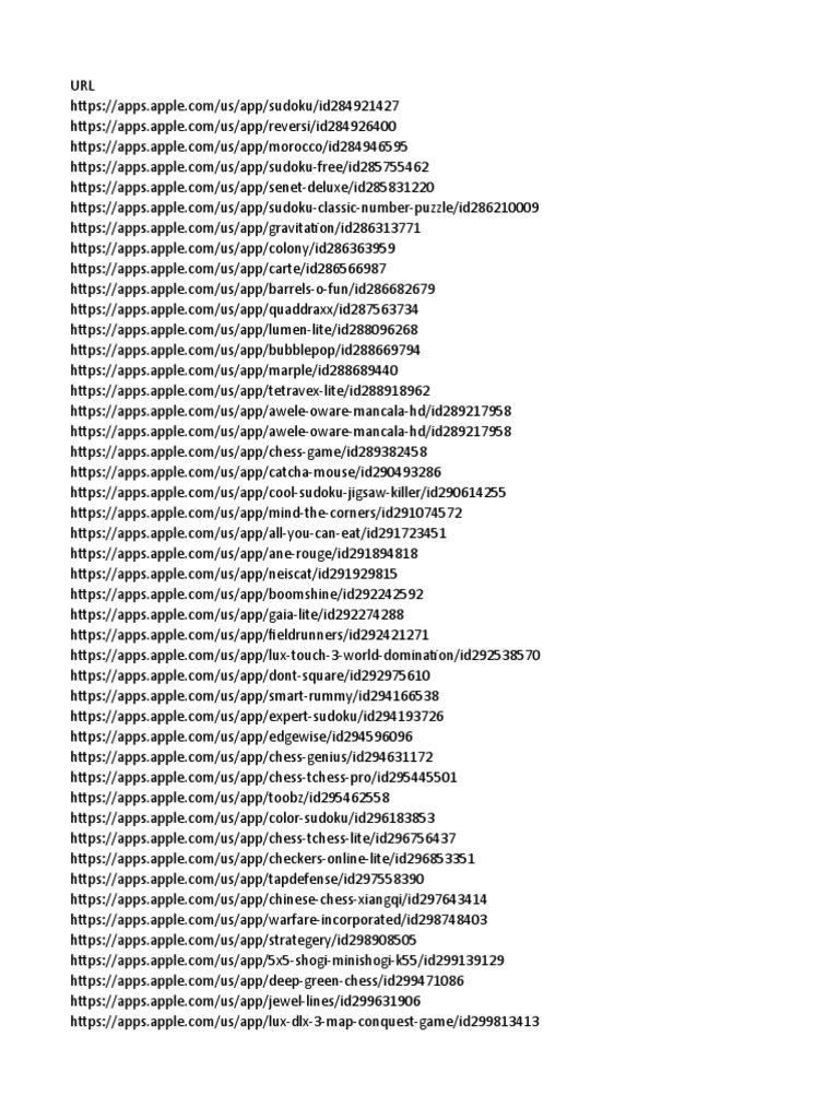 App Store Games Pdf