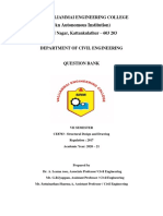 SRM VEC QUESTION BANK ON STRUCTURAL DESIGN AND DRAWING