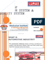 Process of & Production System Quality System: Presented BY: Raman Gupta Mechanical Engg. 5308418