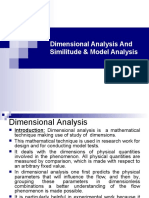 Dimensional Analysis and Similitude & Model Analysis