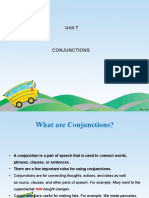 Unit 7 Conjunctions