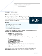 Simple Past Tense: Gestión de Formación Profesional Integral Procedimiento Desarrollo Curricular Guía de Aprendizaje