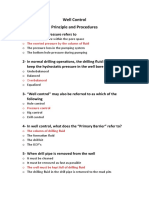 Well Control Principles & Procedures Model Answer