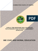 06E Civic and Moral Education: The National Examinations Council of Tanzania