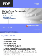 Ibm Websphere Commerce V6.0: Early Overview