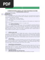 Commissioning Check List For HP Bypass System