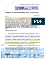 o Problema Da Transdisciplinaridade - Ciencia e Filosofia Hj - 21-08