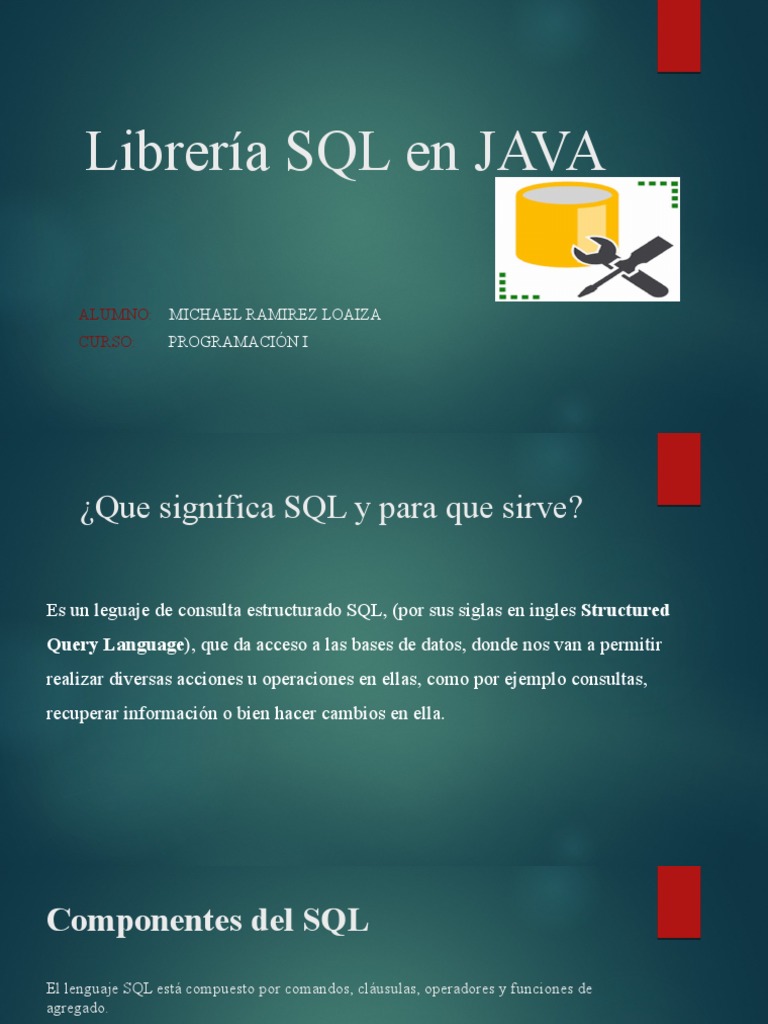 Introducción a SQL y sus componentes | PDF | SQL | Gestión de la ...