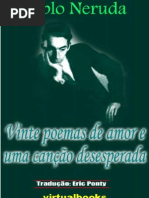 Neruda Pablo  VINTE POEMAS DE AMOR E UMA CANCAO DESESPERADA