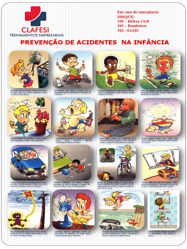 Medidas de prevenção de acidentes domésticos para crianças | PDF ...