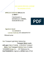 Bharath Kumar License PDF