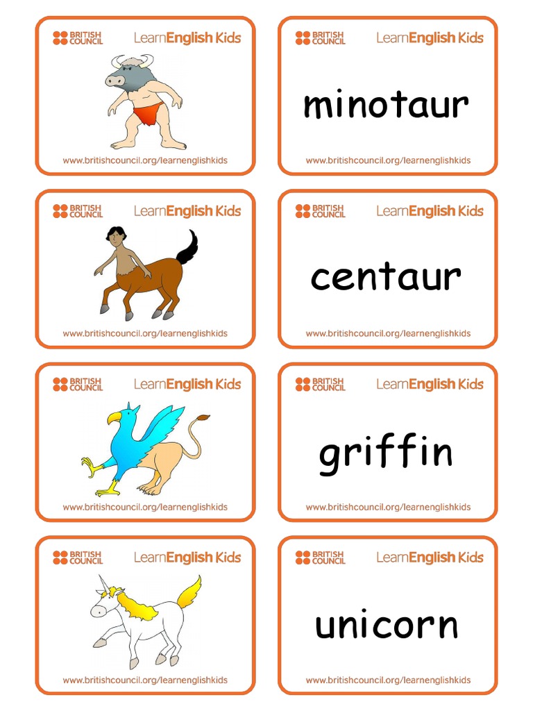 Flashcards Mythical Creatures PDF | PDF