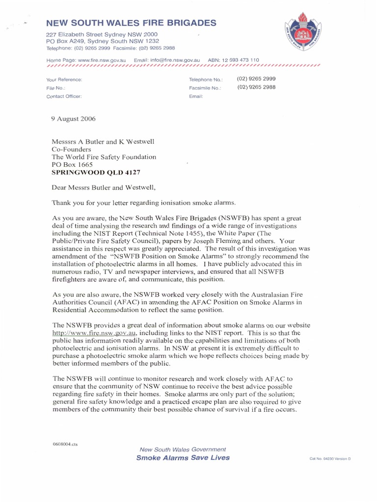 Commissioner Greg Mullins Letter To WFSF - August 2006 | PDF ...