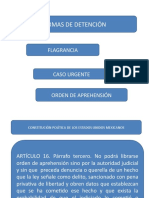 Formas de detención en flagrancia y por orden judicial