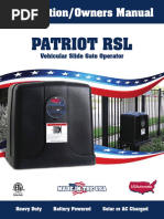 Patriot RSL: Installation/Owners Manual