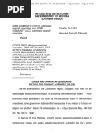 Adam Community Center V City of Troy