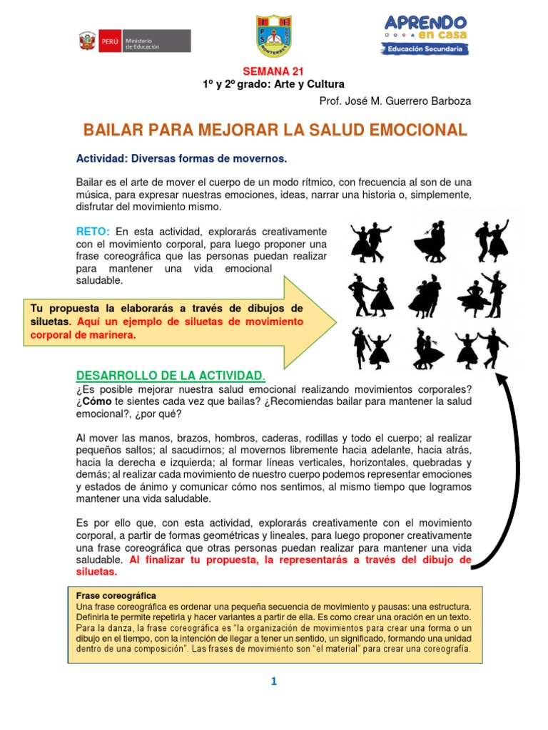 Bailar: Salud Emocional en Niños | PDF | Bailes | Las emociones