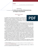 Desafíos de La Educación Jurídica Latinoamericana en Tiempos de Pandemia