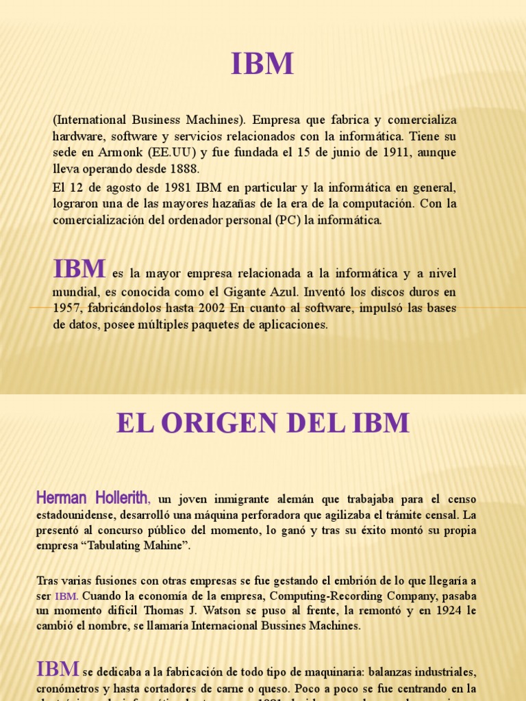 IBM: Historia y Evolución Tecnológica | PDF | Tecnología digital ...