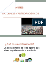 Contaminantes Tipos-Naturales y Antropogénicos