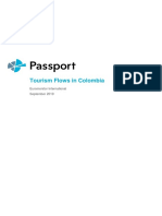 Tourism Flows in Colombia: Euromonitor International September 2019