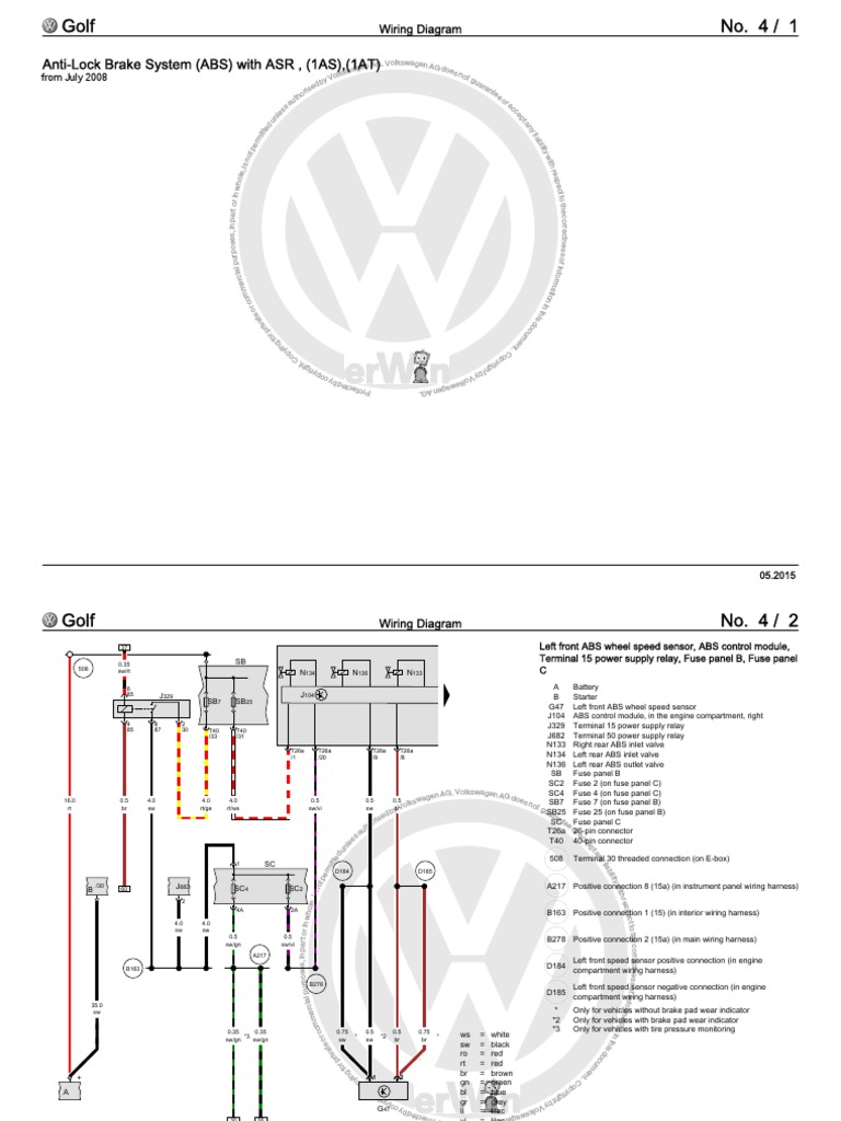 Golf 6 Wiring Diagrams and Component Locations PDF PDF Anti