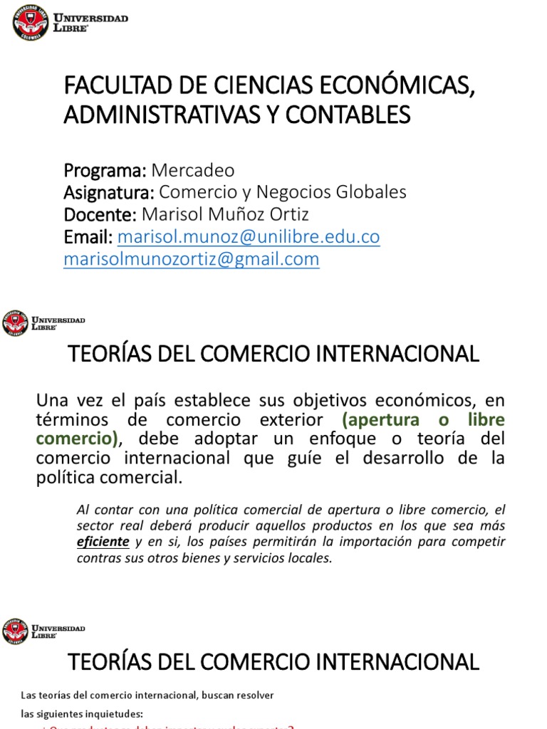 Teorias Comercio Internacional | PDF | Ventaja comparativa | El ...