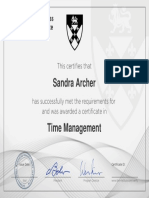 Time Management - Course - Certificate PDF