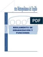 Reglamento de Organización Y Funciones