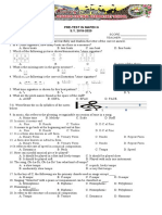 Diagnostic Test in MAPEH 6