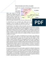 El Conflicto Limítrofe Entre Perú y Ecuador