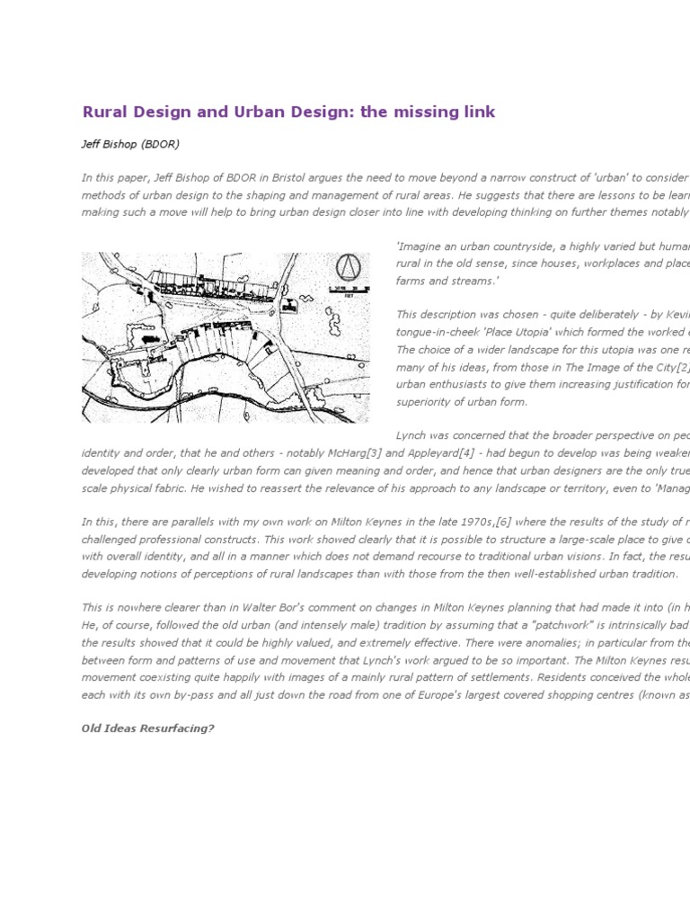 Bridging Rural and Urban Design | PDF | Urban Design | Disability