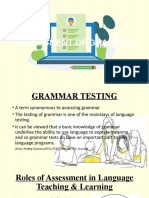 Assessment of Grammar