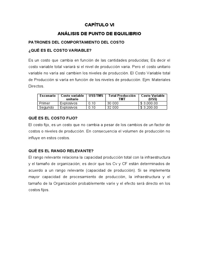 Rango Relevante en Costos de Frugitos | PDF | Costo | Presupuesto