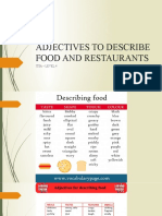 ADJECTIVES TO DESCRIBE FOOD AND RESTAURANTS.pptx