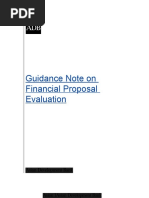 Financial Proposal Evaluation Guidance Note