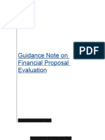 Financial Proposal Evaluation Guidance Note