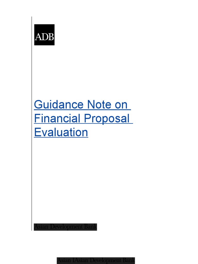 Financial Proposal Evaluation Guidance | PDF | Request For Proposal ...