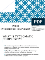 SWE111 Cyclometric Complexity: Md. Shohel Arman Dept. of Software Engineering