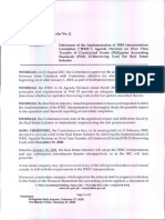 SEC Memorandum Circular No - JJ: Series of 2020 SUBJECT: Deferment of The Committee ("IFRIC") Agenda Decision On Over Time Transfer of Industry