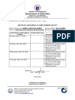 SANNY JOSEPH RAMOS - Apr. 27 - Apr. 30 Individual Workweek Accomplishment Report