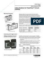 Data Bulletin Mechanical Interlocking Systems For Powerpact™ Circuit Breakers 600 A and Below