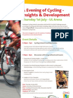 A Evening of Cycling - Insights & Development: Thursday 1st July - UL Arena
